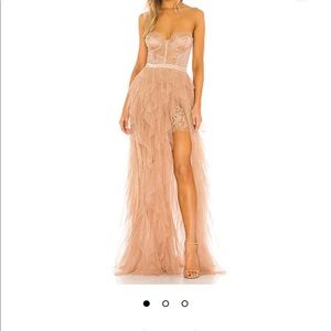 X Revolve bustier gown size small mauve color For Love and Lemons